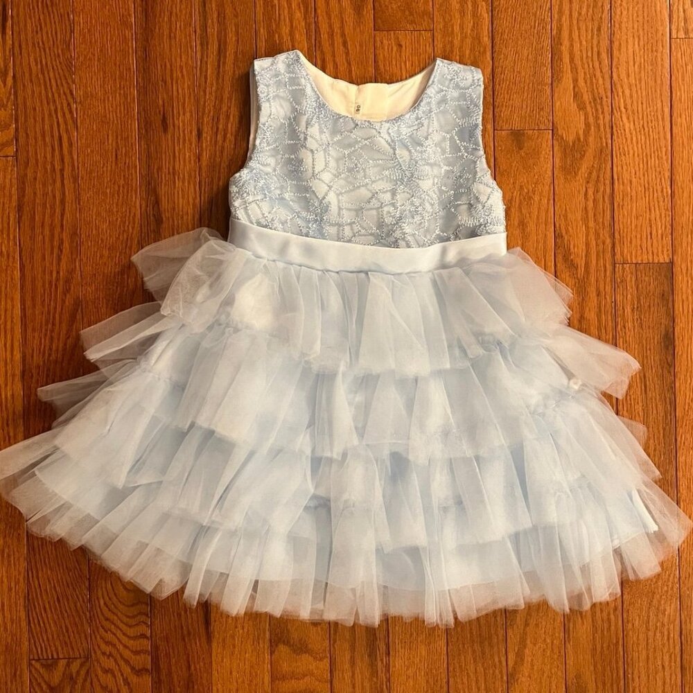 Formal Little Girl’s Blue Dress/Size 90/ Size 2
